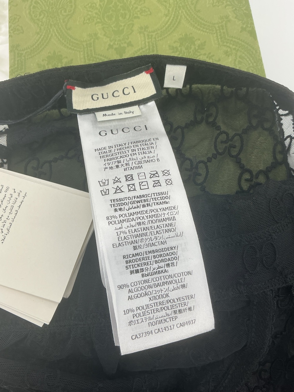 Gucci Tulle Bodysuit Large NWT and Box - Picture 8 of 9